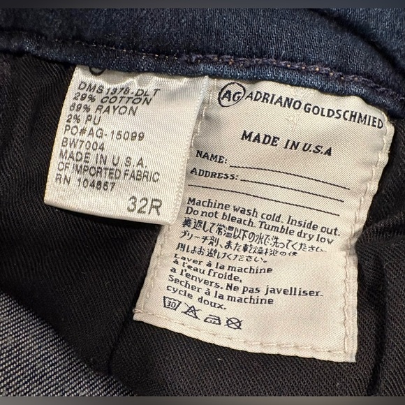 AG High-Rise Ballad Slim Boot Dark Blue | Size 32 Adriano Goldschmied - Picture 5 of 5